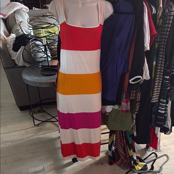 Ted Baker Dresses & Skirts - Ted Baker Red, Pink, Orange, and White Maxi Dress